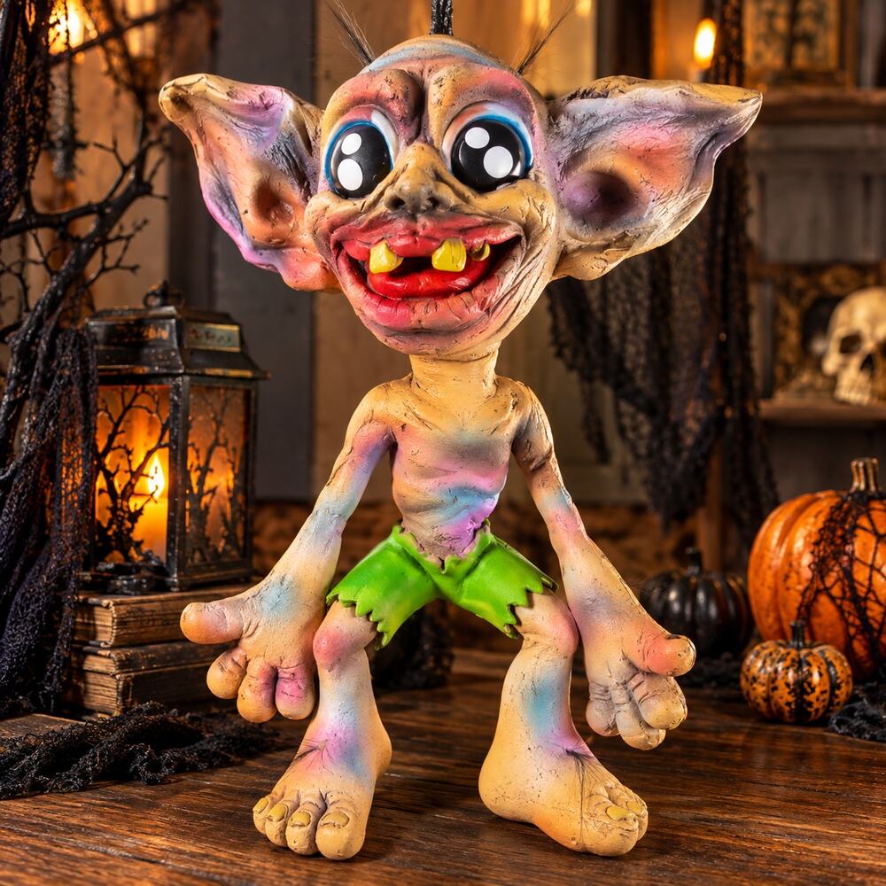 RARE Spookshop Cutefreak Baby Goblin Monster Latex Foam 2014 Doll Prop Halloween